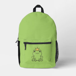 Süßer Frosch Königin lustige grüne Handyhülle Bedruckter Rucksack