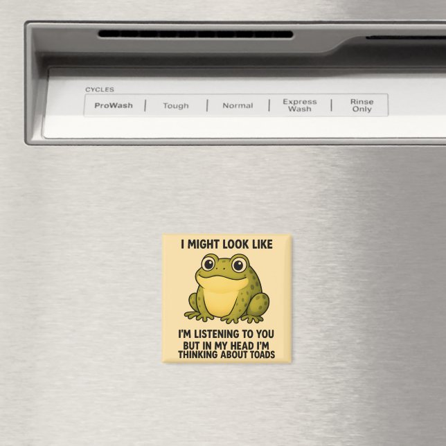 Süßer Frosch Kröte ADHD Humor Besprechungs-Überleb Magnet (In Situ (Geschirrspüler))
