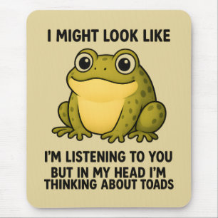 Süßer Frosch Kröte ADHD Humor Besprechungs-Überleb Mousepad