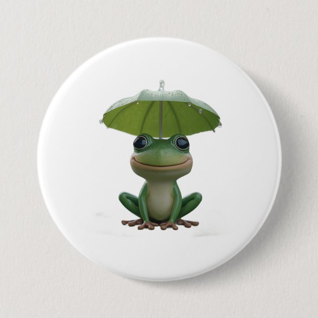 Süßer Frosch Pin für Kinder – Lustiger Frosch Butt Button (Vorderseite)