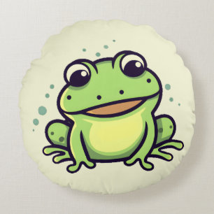 Süßer Frosch Rundes Kissen