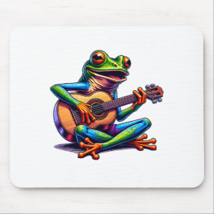 Süßer Frosch spielt Gitarre Keine Sorge, sei hoppy Mousepad