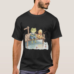 Süßer Frosch und Ente angeln zusammen - Gemütliche T-Shirt