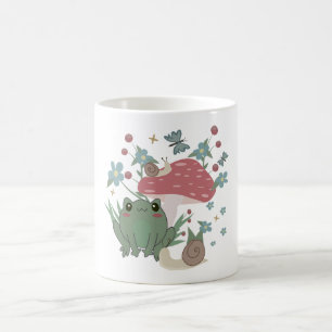 Süßer Frosch und Schnecke Kaffeetasse