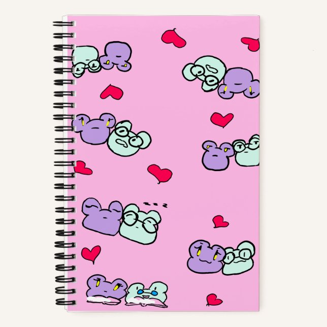 Süßer Frosch Valentinstag Notizbuch (Vorderseite)