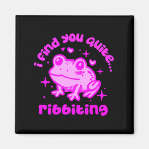 Süßer Frosch Wortspiel Ribbiting Froschliebhaber Z Magnet
