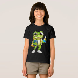 Süßer Frosch zurück zur Schule | Bereit zu lernen Tri-Blend Shirt