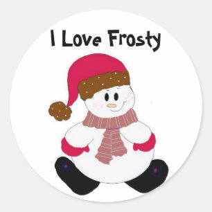 Süßer Frosty Runder Aufkleber