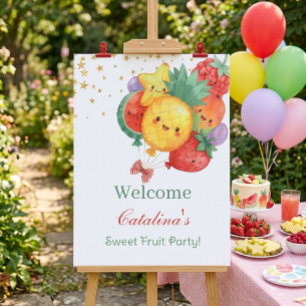 Süßer Frucht-Geburtstag Tropische Kinderparty Poster