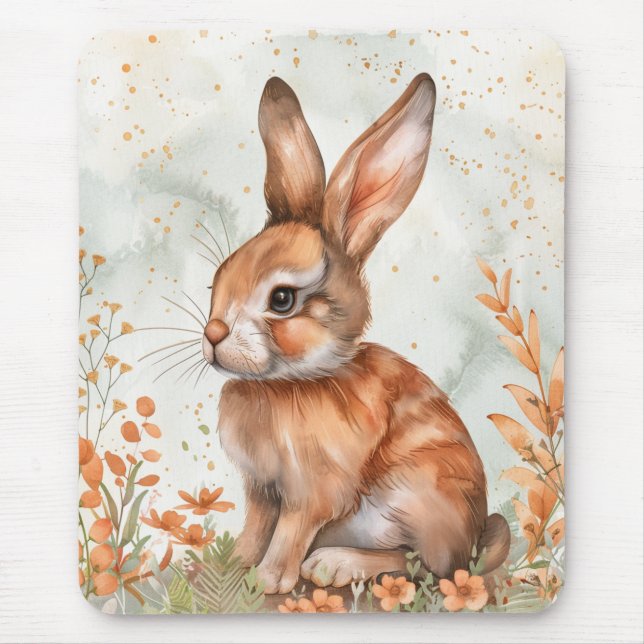 Süßer Frühlingshase Mousepad (Vorne)