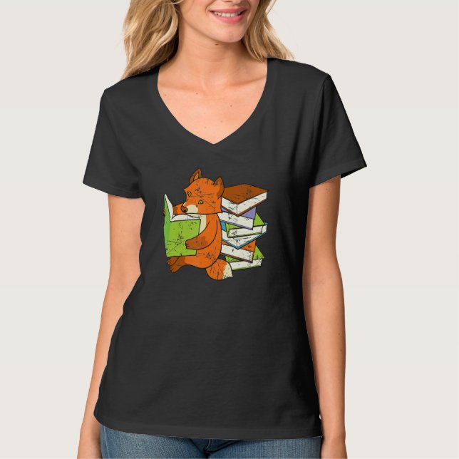 Süßer Fuchs Buch Nerd Für Männer Frauen    Tier   T-Shirt (Vorderseite)