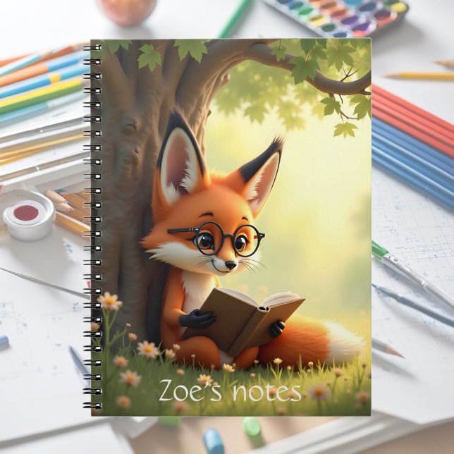 Süßer Fuchs, der ein Buch liest, individuell  (Von Creator hochgeladen)