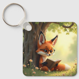 Süßer Fuchs, der ein Buch liest, individuell  Schlüsselanhänger
