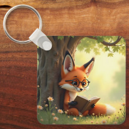 Süßer Fuchs, der ein Buch liest, individuell  Schlüsselanhänger