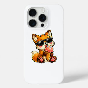 Süßer Fuchs, der mit Sonnenbrille Eis isst Case-Mate iPhone Hülle