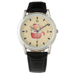 Süßer Fuchs Frohe Weihnachten Taschenuhr Armbanduhr