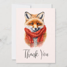 Süßer Fuchs mit rotem Schal Herbstbild
