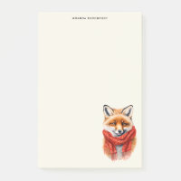 Süßer Fuchs mit rotem Schal Herbstbild