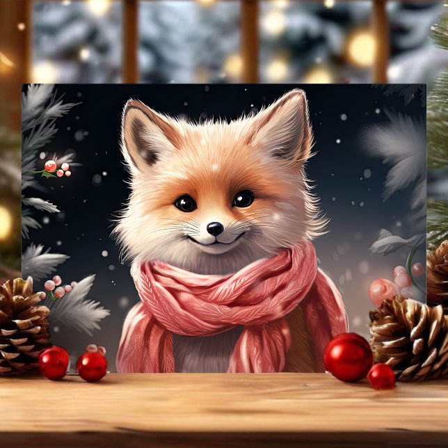 Süßer Fuchs mit Schal Weihnachten (Von Creator hochgeladen)