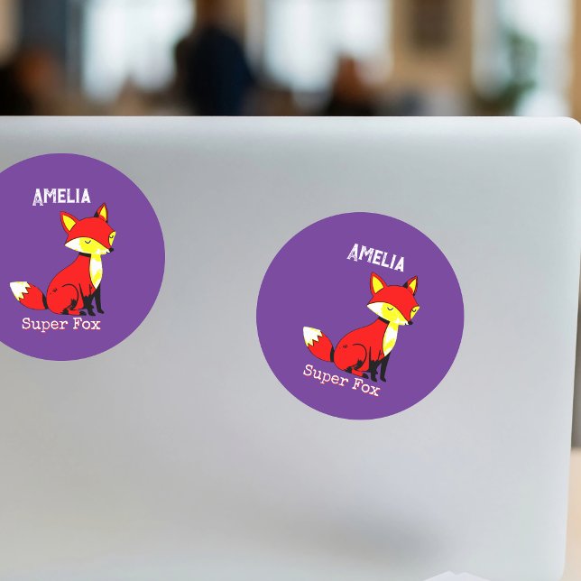Süßer Fuchs Personalisierter Aufkleber (Von Creator hochgeladen)