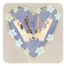 Süßer Fuchs und Kardinal-Winter-Aufkleber