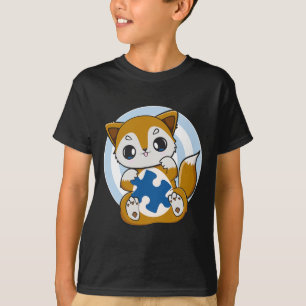 Süßer Fuchs und Unterstützung für Autismus-Bewusst T-Shirt