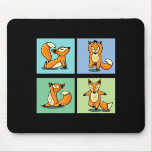 Süßer Fuchs Yoga Tier Meditation Zen Stretch Pose  Mousepad