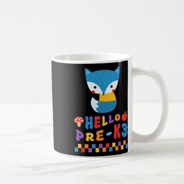 Süßer Fuchs Zurück zur Schule Waldtier Vorschule K Kaffeetasse (Rechts)