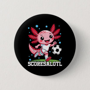Süßer Fußball Axolotl Lustiger Scoresalotl Xolotl Button