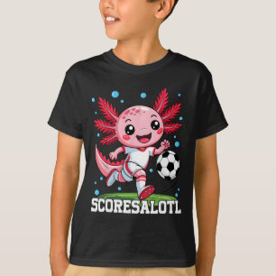 Süßer Fußball Axolotl Lustiger Scoresalotl Xolotl  T-Shirt