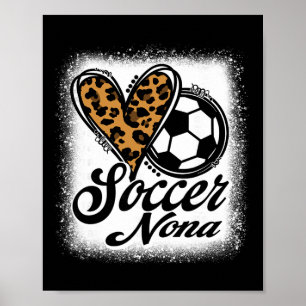 Süßer Fußball Nona Leopard Heart Poster