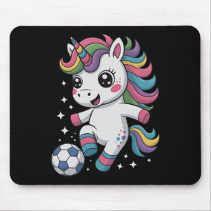 Süßer Fußball nur Mädchen, das Unicorn Score Club Mousepad