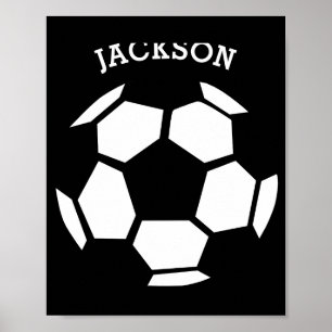 Süßer Fußball personalisierte Kinder Sport T-Shirt Poster