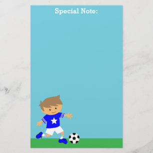 Süßer Fußballstar-Junge, Fußball-Thema Briefpapier