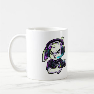 Süßer Gamer-Hase mit Kopfhörern - Cooler Gaming-Be Kaffeetasse