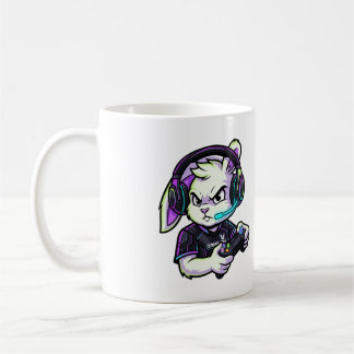 Süßer Gamer-Hase mit Kopfhörern - Cooler Gaming-Be Kaffeetasse