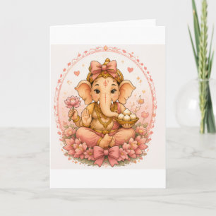 Süßer Ganesha Ganesh Chaturthi-Festtag Karte