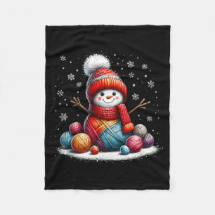 Süßer Garn-Schneemann-Quilter-Weihnachten-Häkeln S Fleecedecke