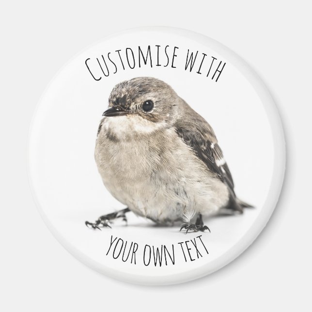 Süßer Gartenvogel mit individuellem Text Magnet (Vorne)
