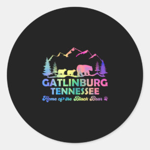 Süßer Gatlinburg Tennessee Bär Great Smoky Mountai Runder Aufkleber