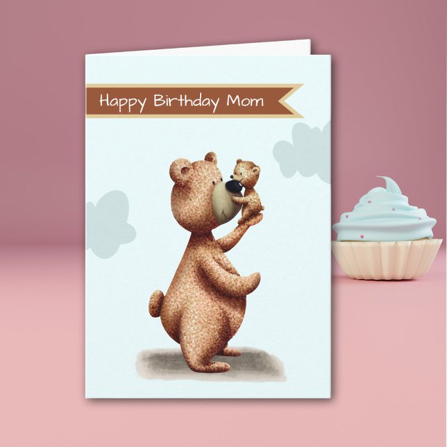 Süßer Geburtstag Teddybär der Mutter Karte (Von Creator hochgeladen)