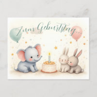 Süßer Geburtstagsgruß mit Tierfreunden