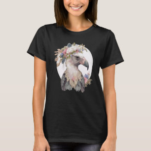 Süßer Geier-Vogel-Blumen-Kranz Florale Exotische V T-Shirt