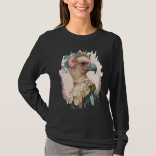 Süßer Geier-Vogel-Blumen-Krone Florale Wilde Vögel T-Shirt