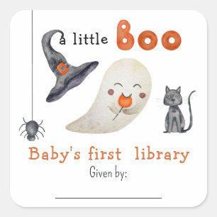 Süßer Geist - Baby's erste Bibliothek Quadratischer Aufkleber