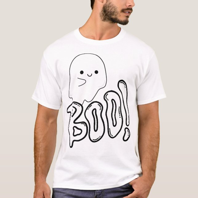 Süßer Geist BOO! Halloween-Spaß T-Shirt (Vorderseite)