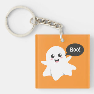 Süßer Geist, der Boo sagt, Frohes Halloween Schlüsselanhänger