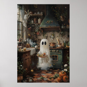 Süßer Geist, der sich auf das Essen vorbereitet, D Poster