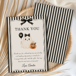 Süßer Geist Halloween Geburtstag Dankeskarte