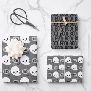 Süßer Geist Halloween Geschenkpapier Set